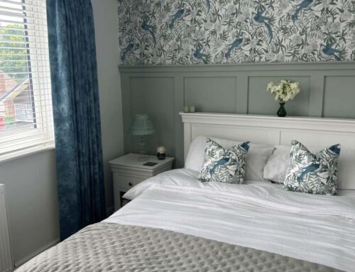 Principal and Guest Bedroom Curtains for family home in Fetcham, Surrey